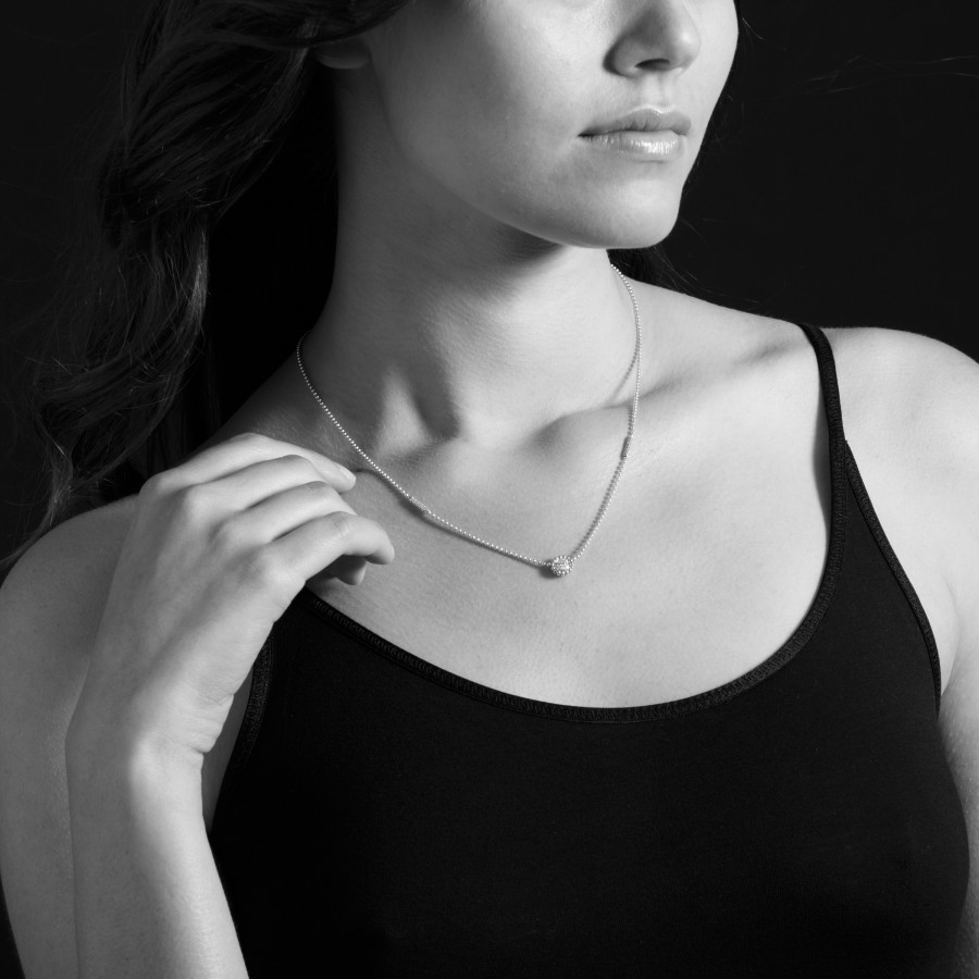 Lagos Diamond & Caviar Beaded Pendant Necklace