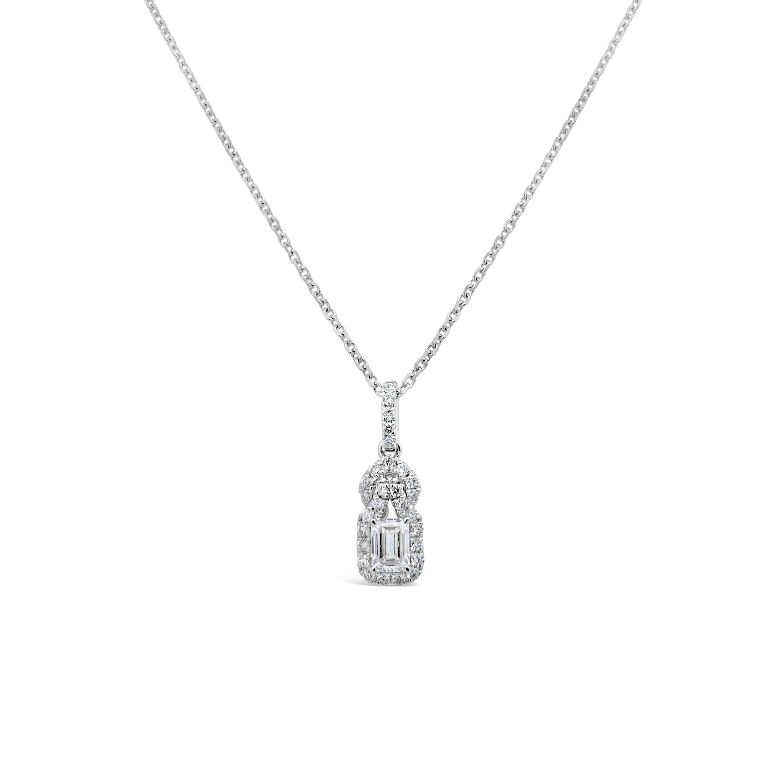 Clara By Martin Binder Emerald Cut Diamond Pendant Necklace (0.42 Ct. Tw.)
