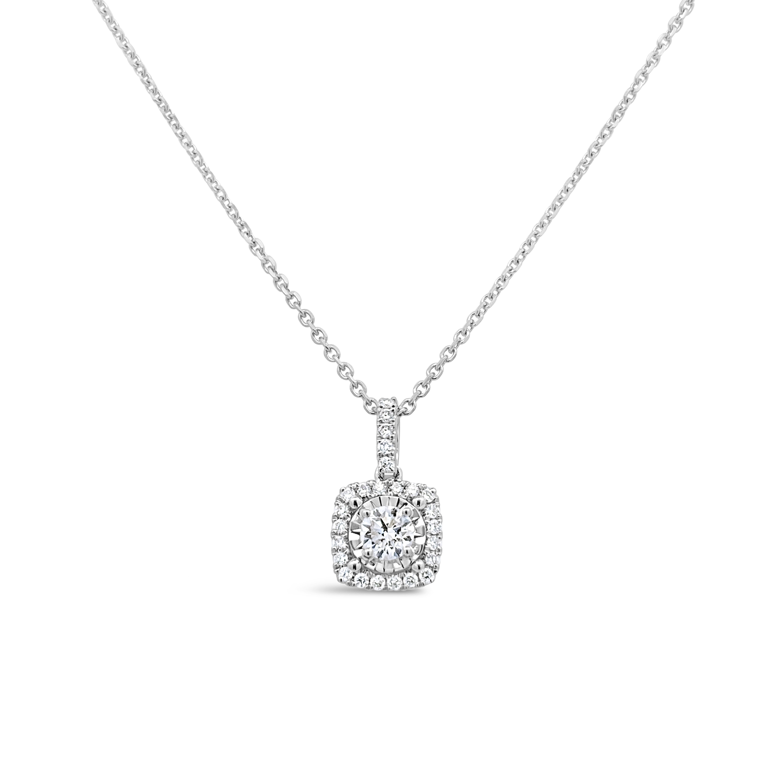 Clara By Martin Binder Diamond Halo Necklace (0.55 Ct. Tw.)