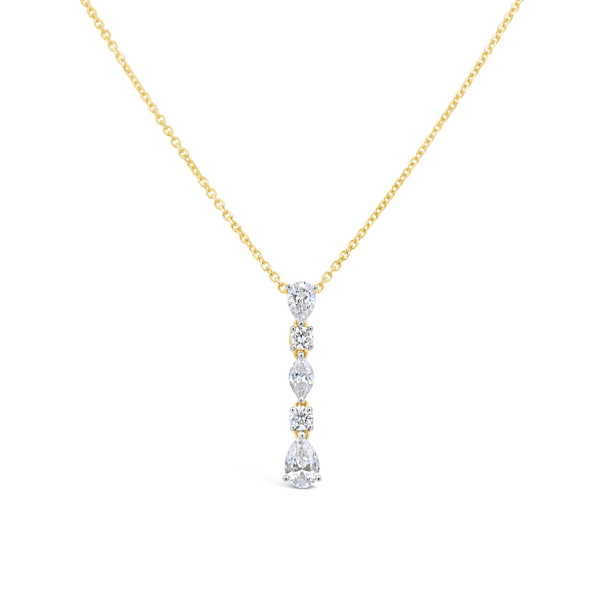 Clara By Martin Binder Mixed Fancy Cut Diamond Dangle Necklace (0.74 Ct. Tw.)