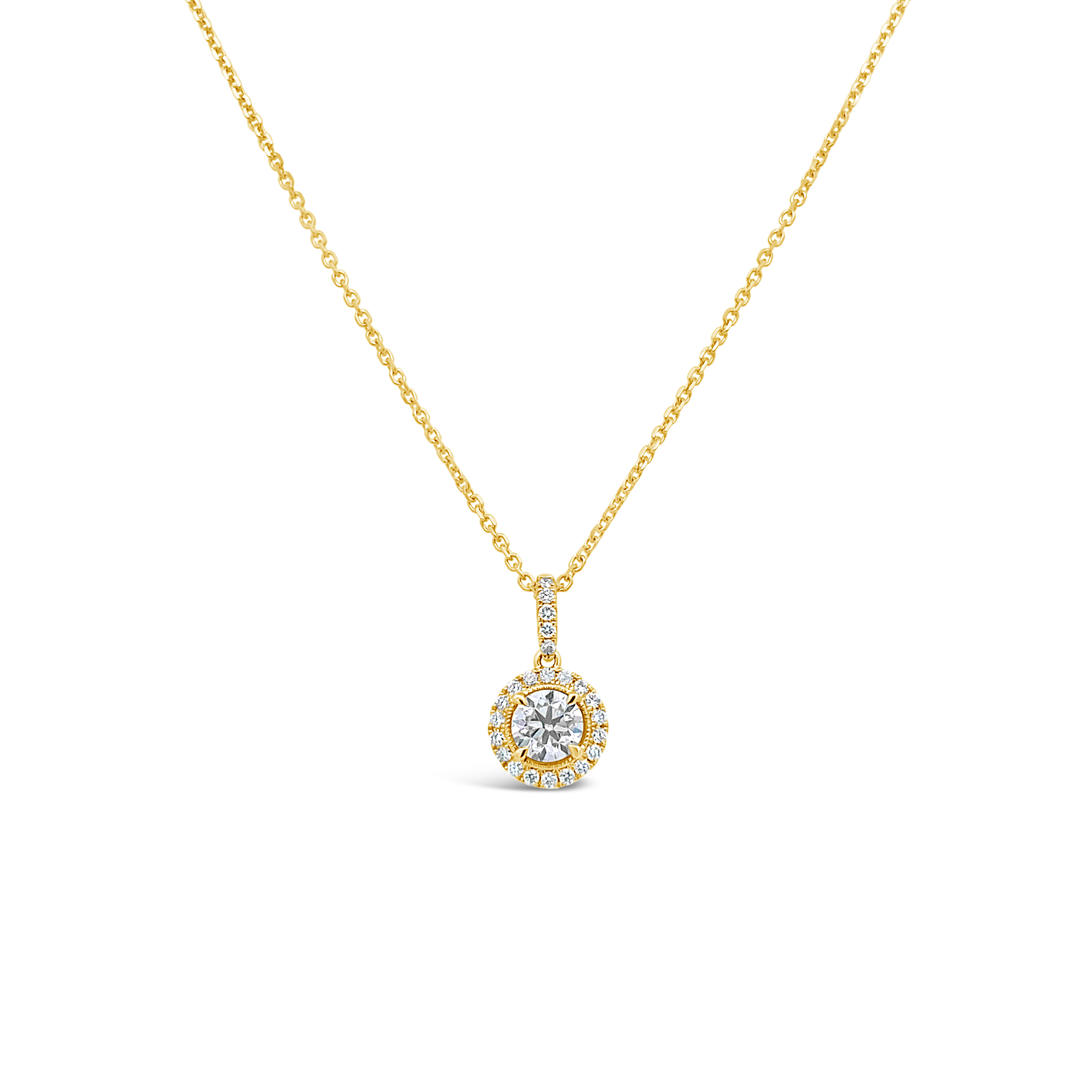 Clara By Martin Binder Round Diamond Halo Necklace (0.63 Ct. Tw.)