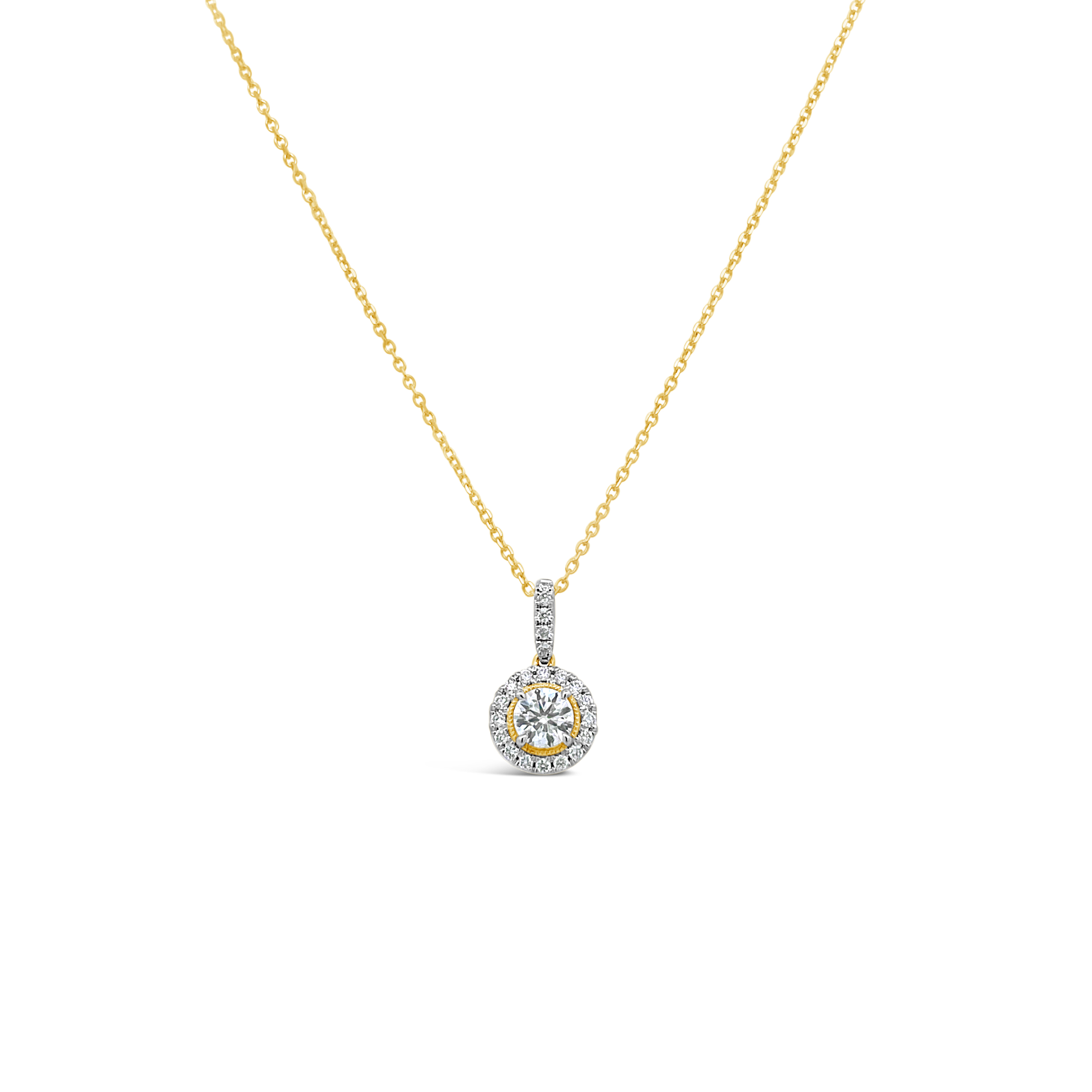 Clara By Martin Binder Round Diamond Halo Necklace (0.44 Ct. Tw.)