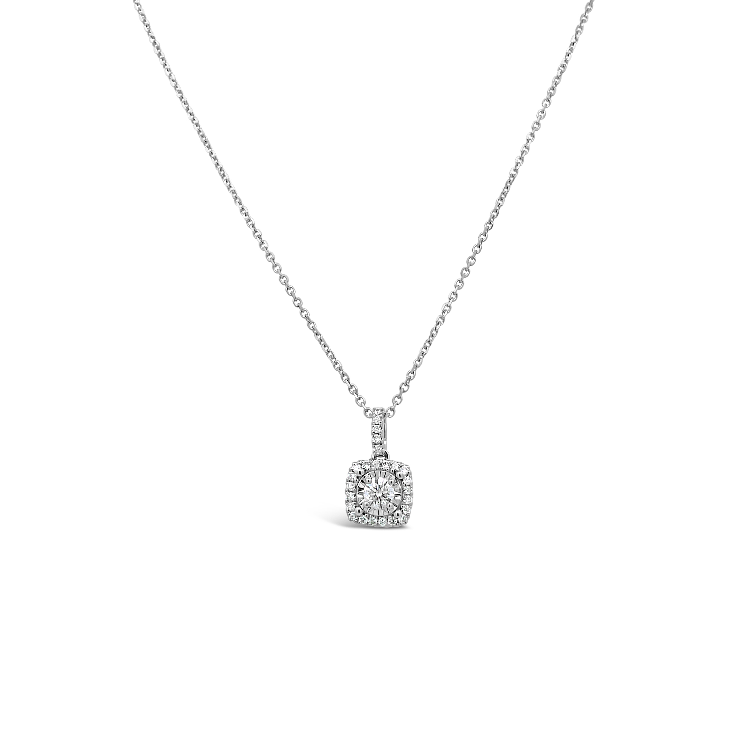 Clara By Martin Binder Diamond Halo Necklace (0.33 Ct. Tw.)