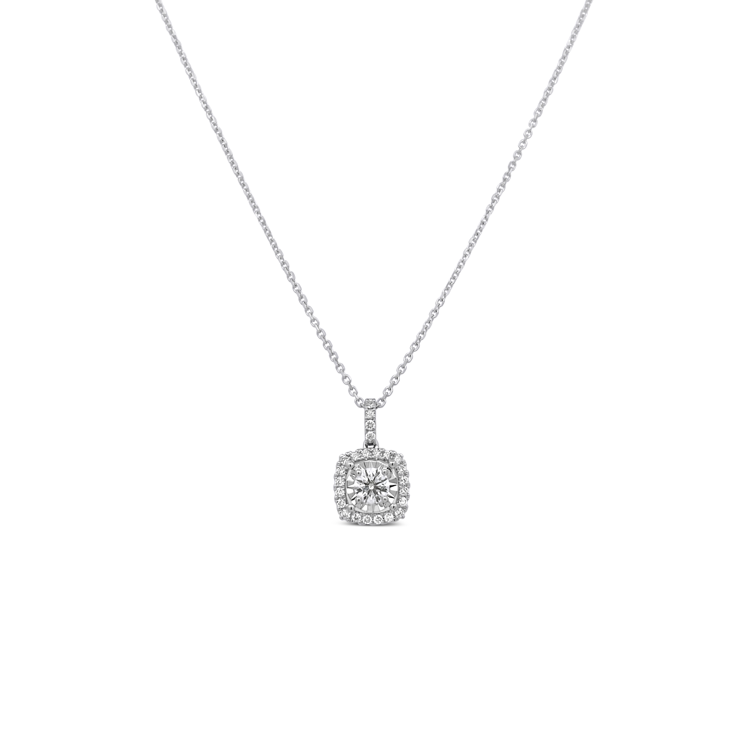 Clara By Martin Binder Diamond Halo Necklace (0.48 Ct. Tw.)