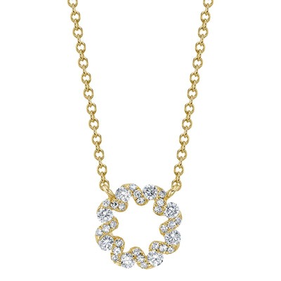 Shy Creation Kate Diamond Circle Necklace