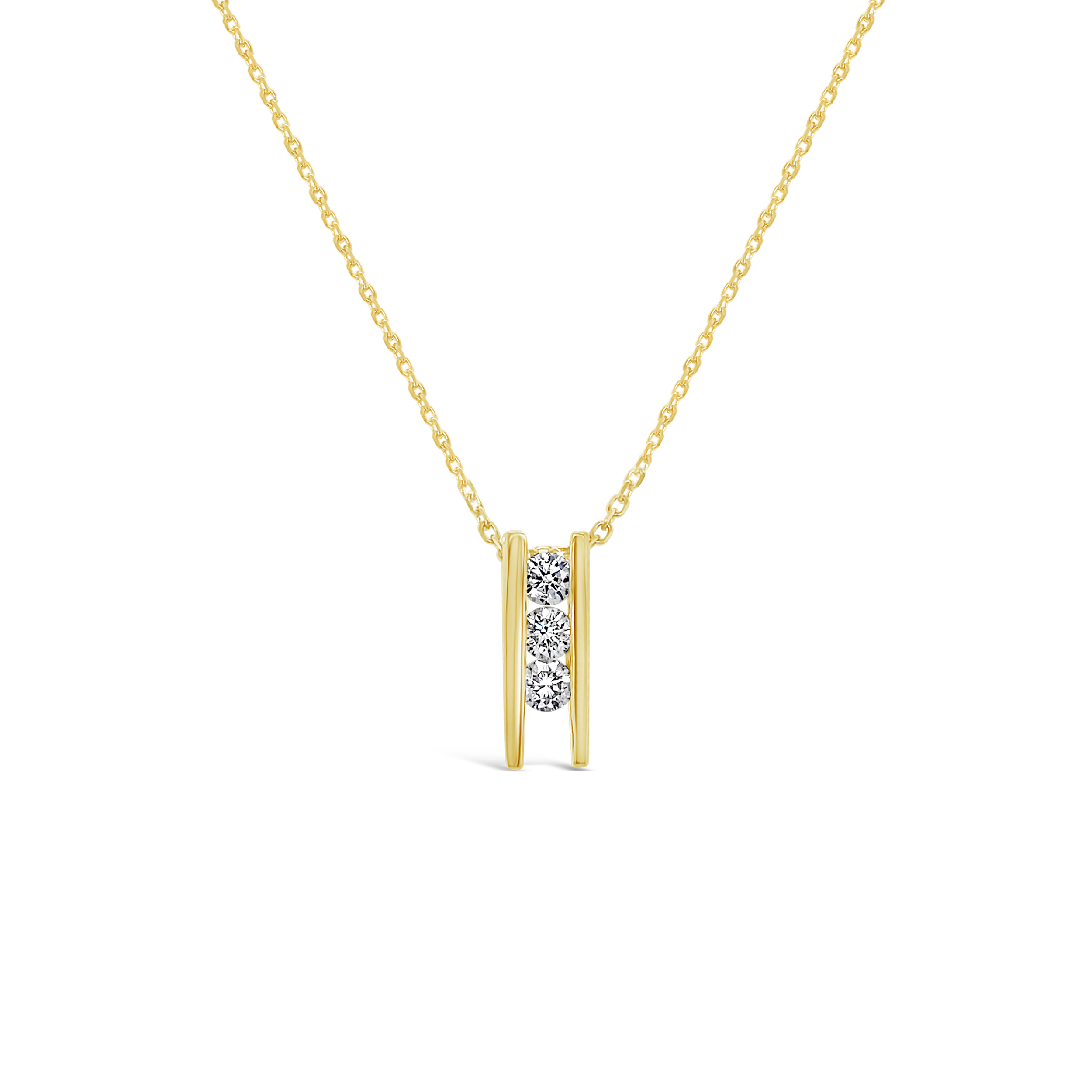 Clara By Martin Binder Three Stone Diamond Bar Necklace (0.54 Ct. Tw.)