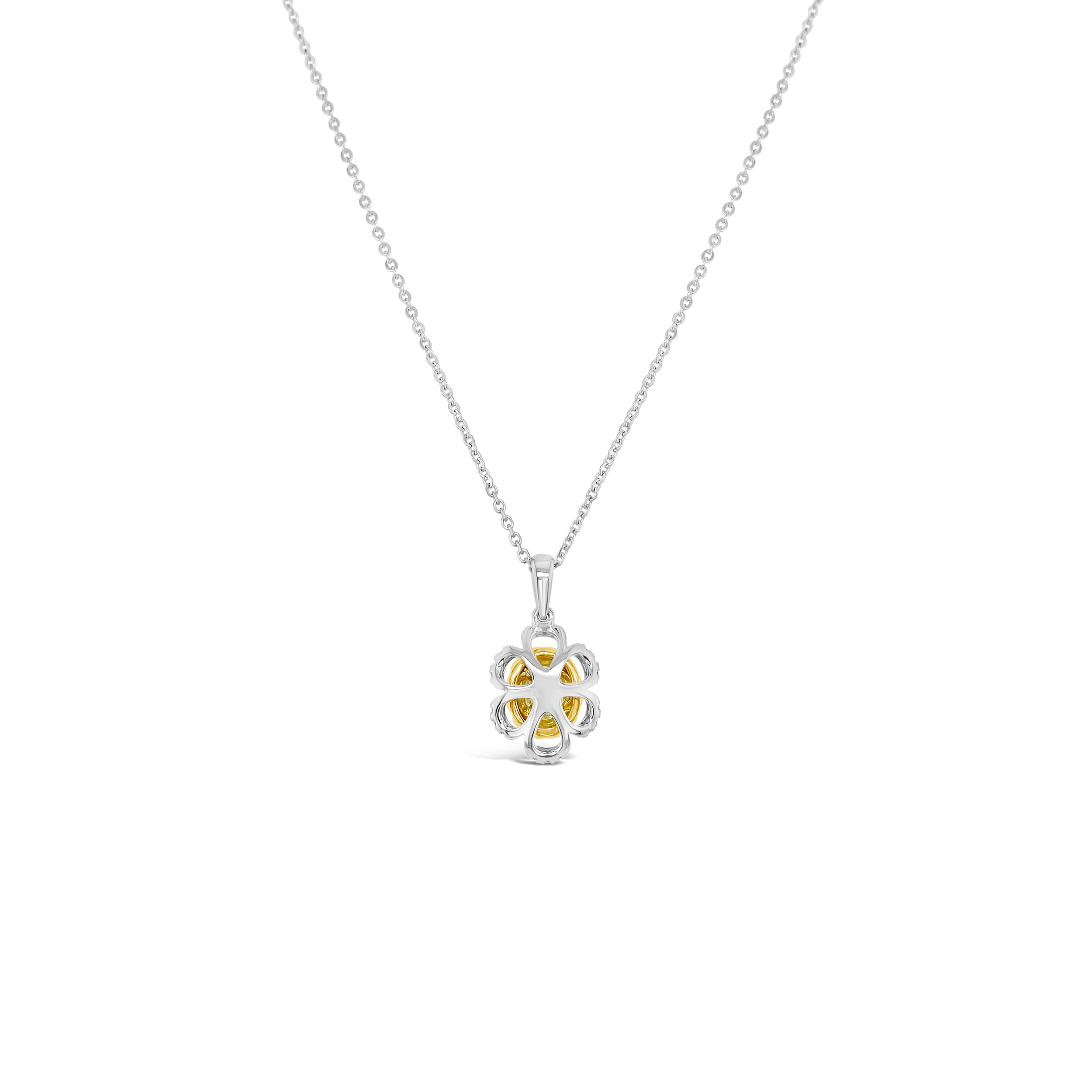 Clara By Martin Binder Yellow Diamond Halo Necklace (0.56 Ct. Tw.)