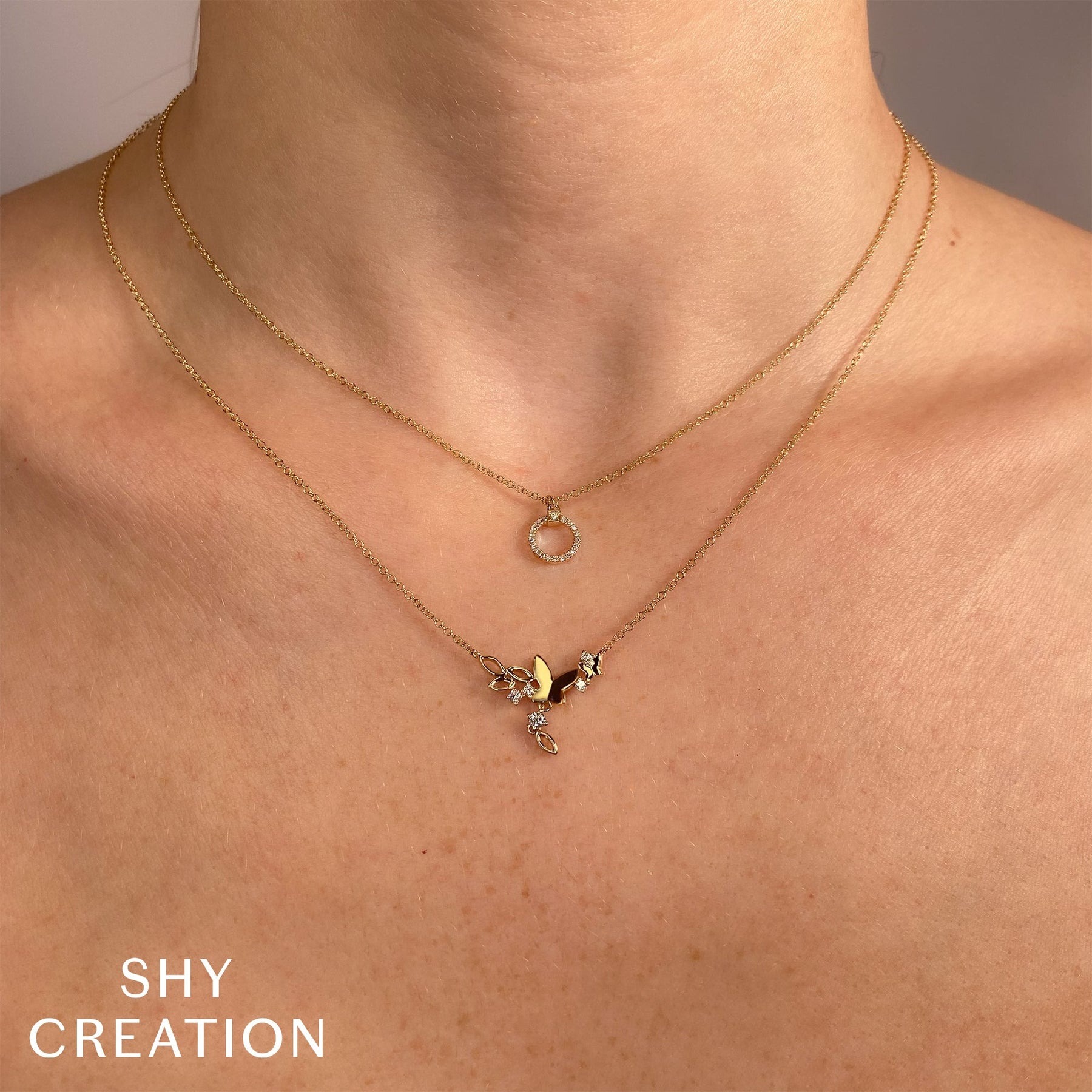 Shy Creation Kate Diamond Circle Necklace