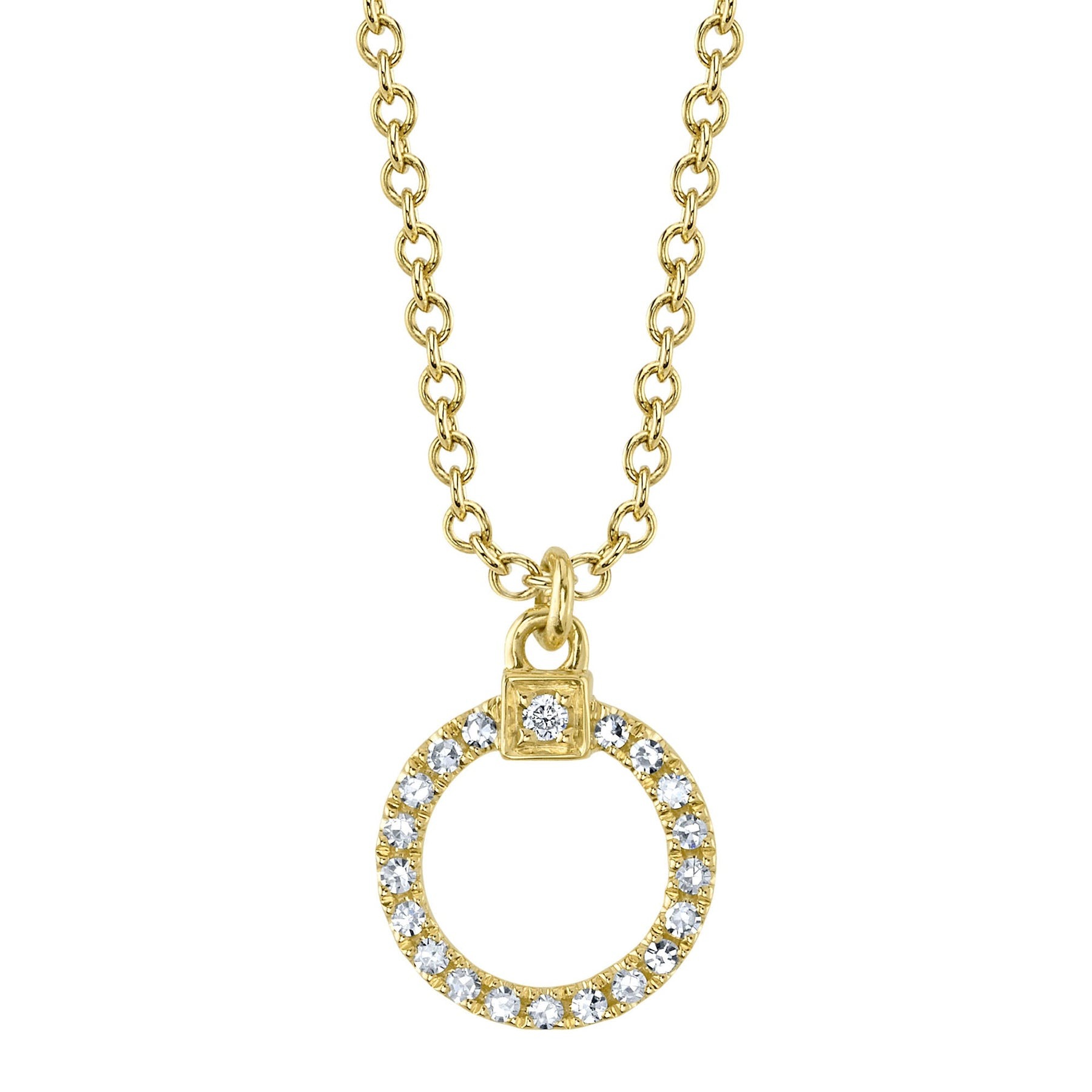 Shy Creation Kate Diamond Circle Necklace