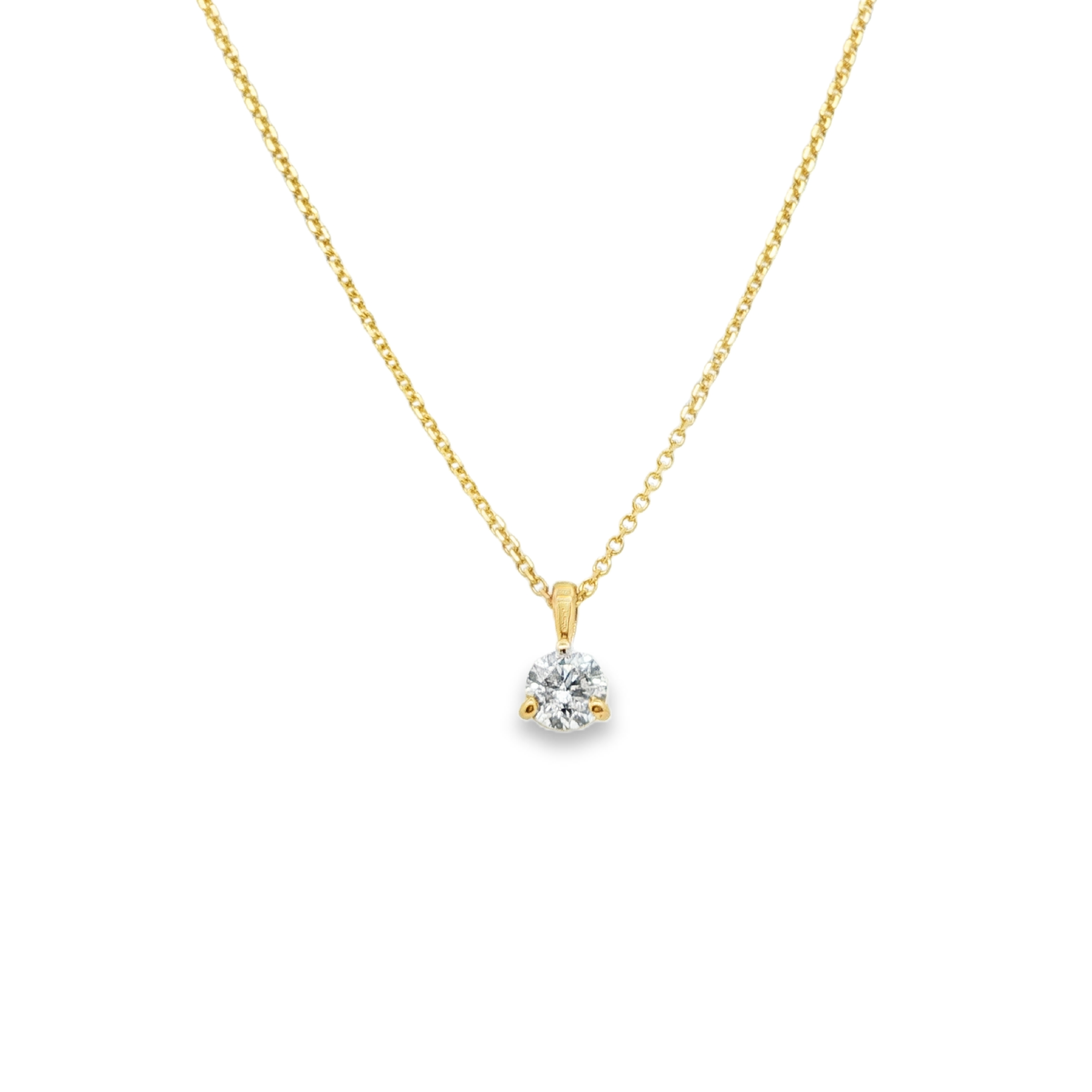 Clara by Martin Binder Round Diamond Solitaire Necklace (0.52 ct. tw.)