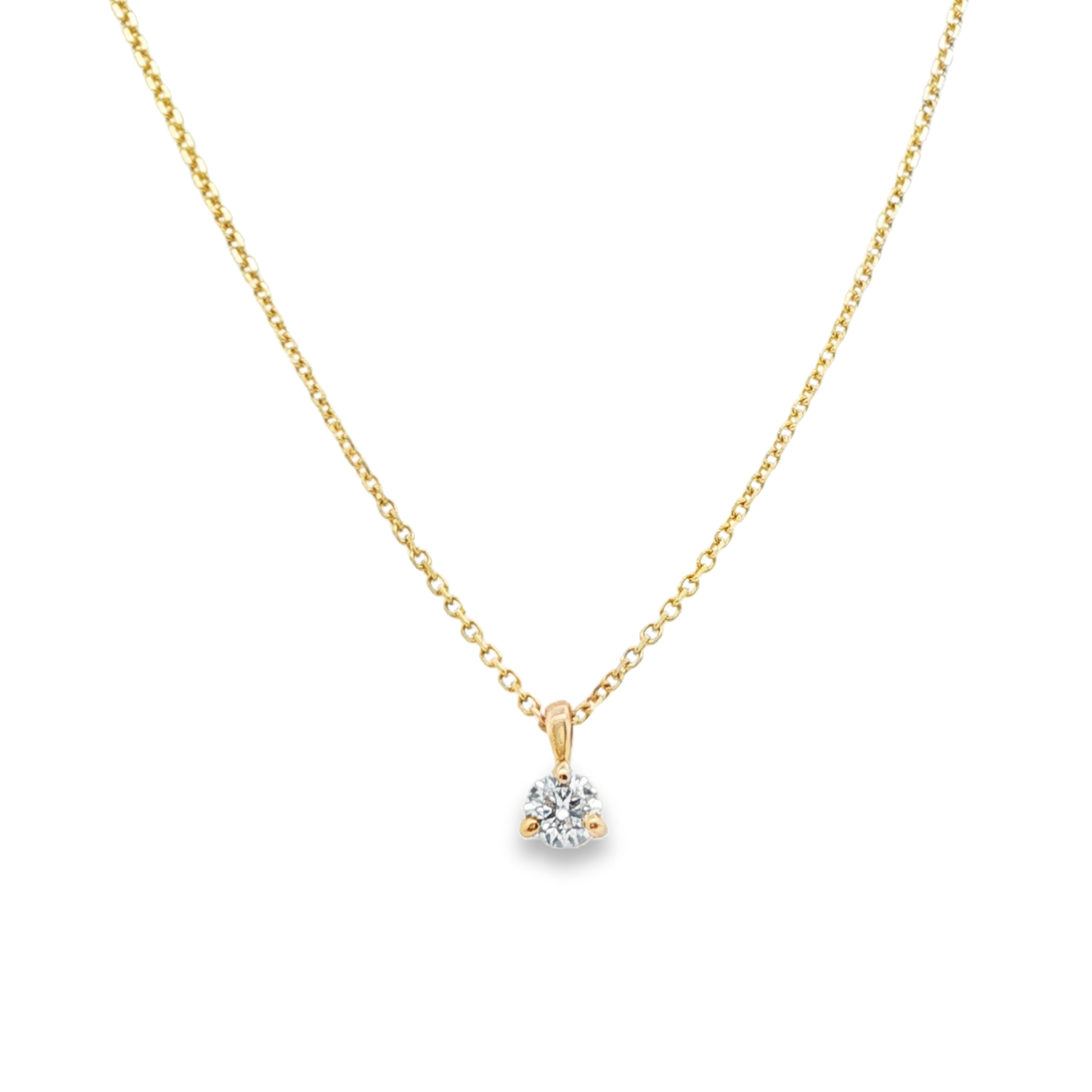 Clara by Martin Binder Round Diamond Solitaire Necklace (0.25 ct. tw.)