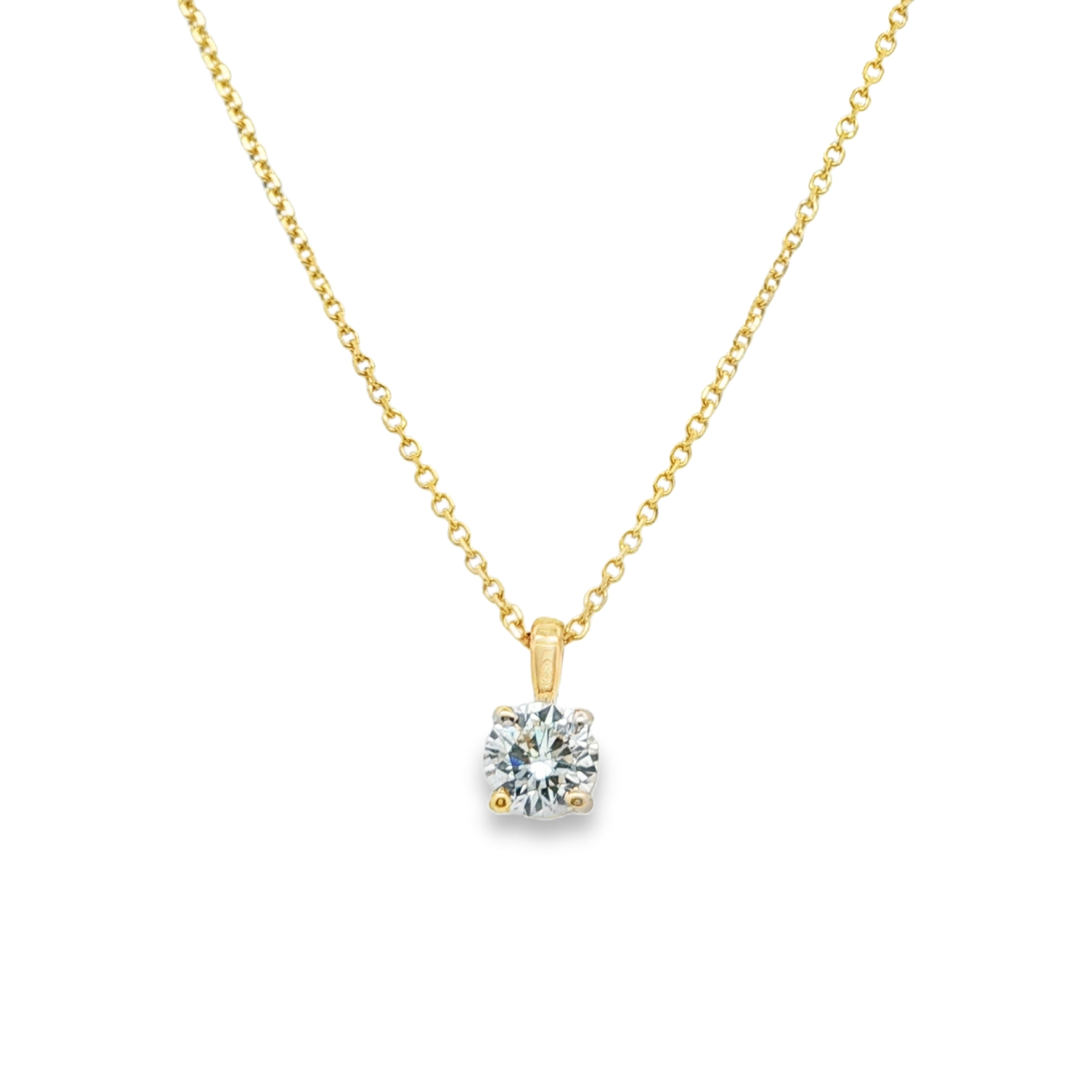 Clara by Martin Binder Round Diamond Solitaire Necklace (0.70 ct. tw.)