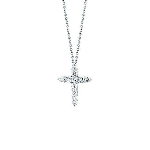 Roberto Coin Tiny Treasures Diamond Cross Necklace