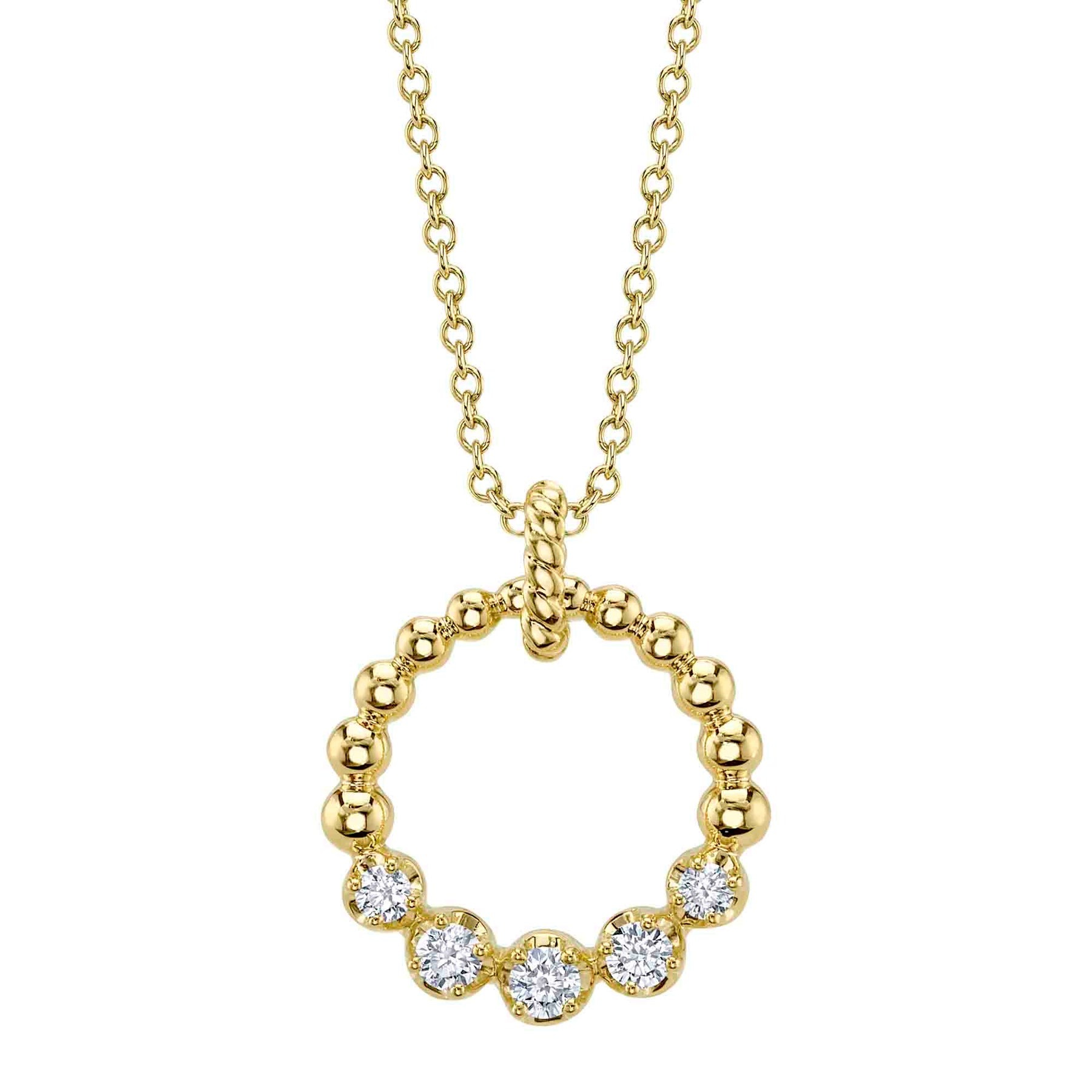 Shy Creation Diana Diamond Circle Crown Necklace