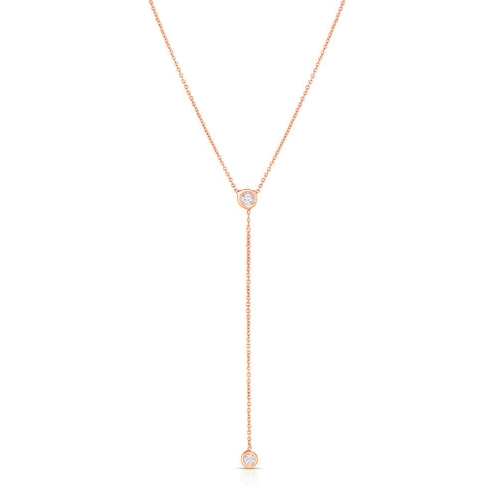 Roberto Coin Rose Gold Diamond Necklace