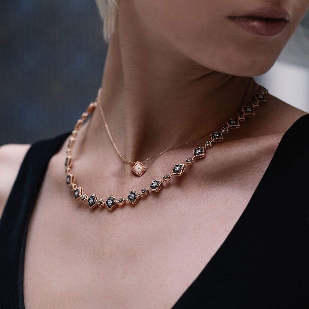 Roberto Coin Palazzo Ducale Diamond Satin Necklace