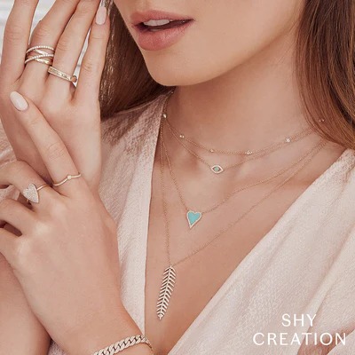 Shy Creation Diamond By The Yard Necklace (0.28 Ct)