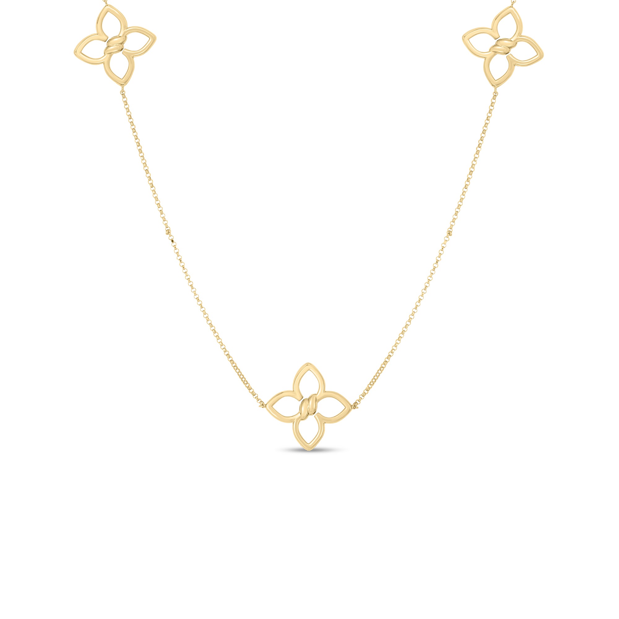 Roberto Coin Cialoma Flower Station Diamond Necklace