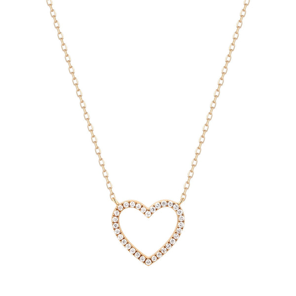 Aurelie Gi Emma Open Diamond Heart Necklace