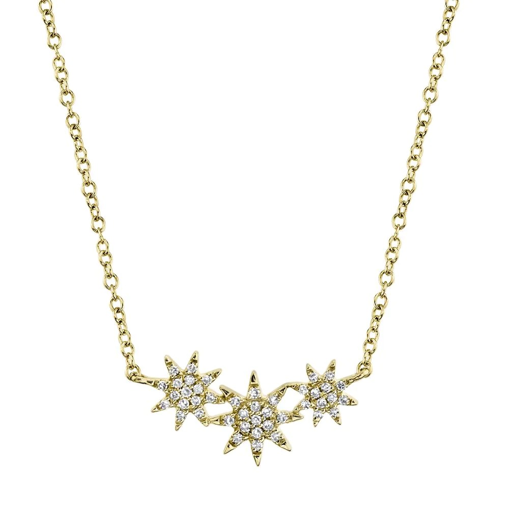 Shy Creation Diamond Star Necklace (0.09 Ct)