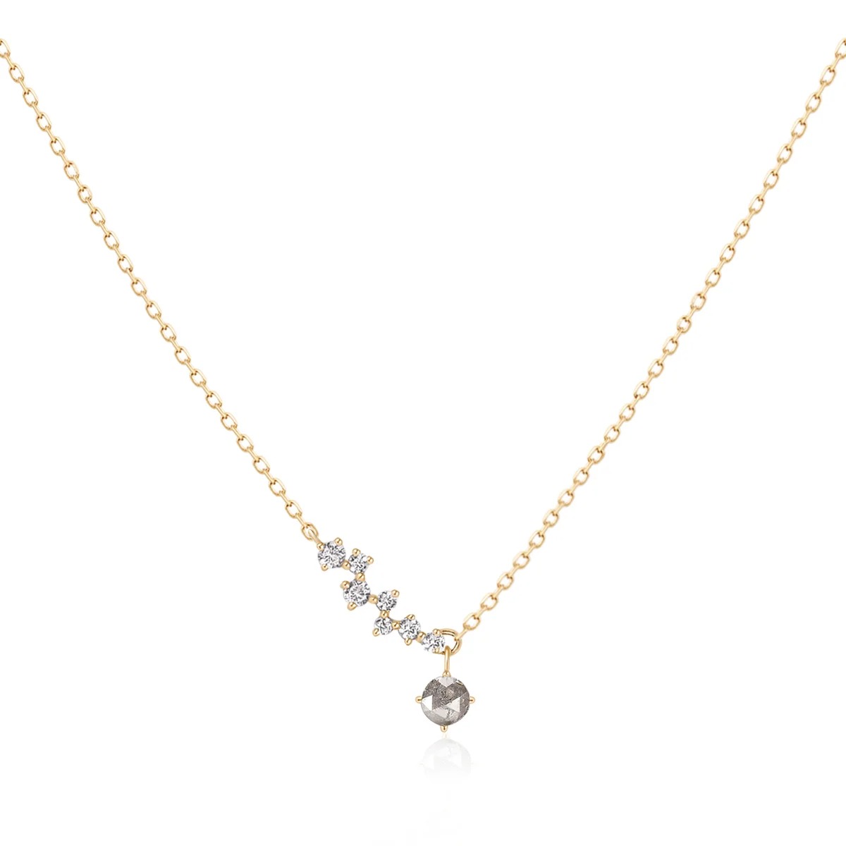 Aurelie Gi Genisis Grey Diamond & White Sapphire Constellation Necklace
