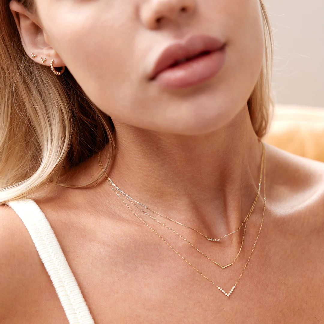 Aurelie Gi Dream Lab-grown Diamond Wishbone Necklace