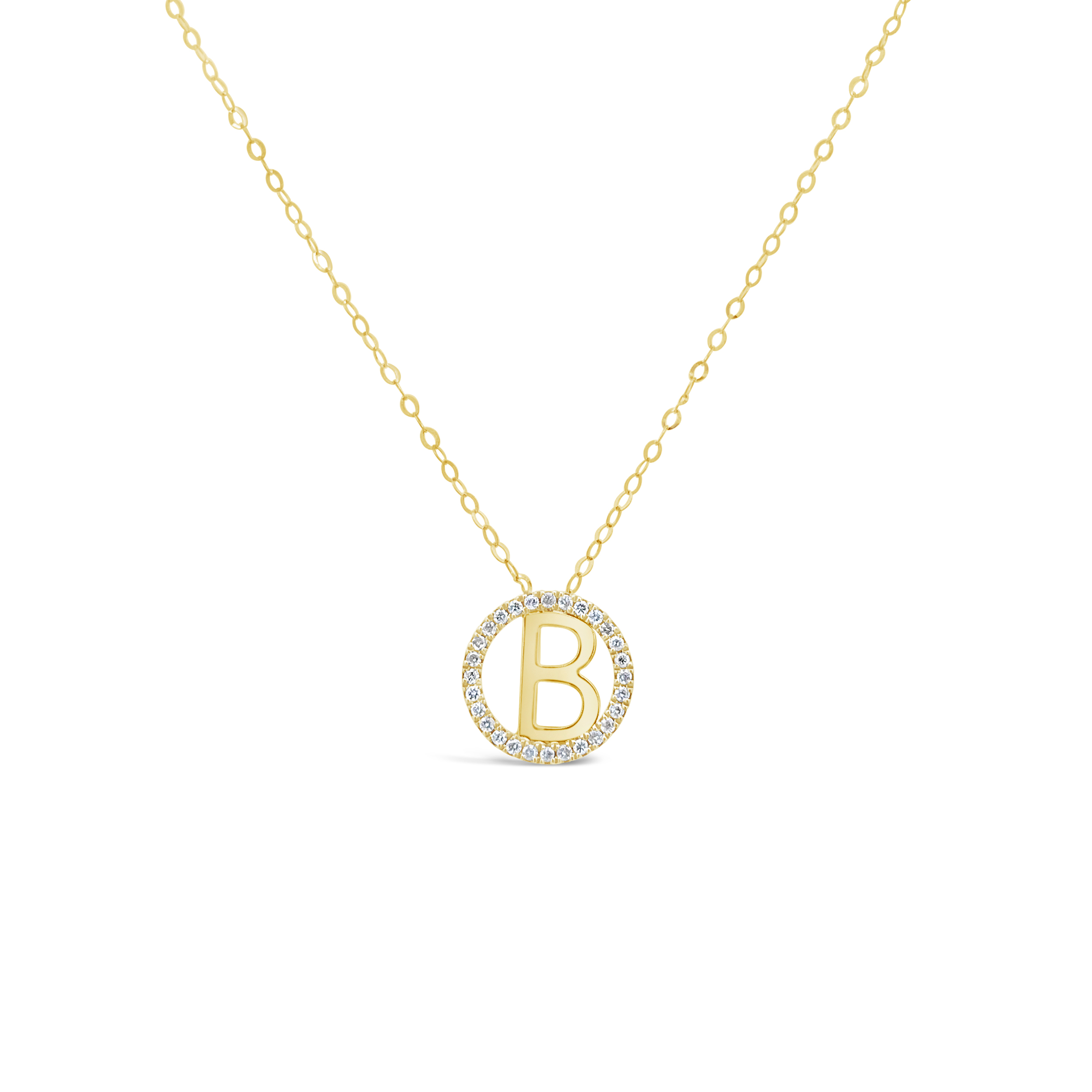 Clara By Martin Binder Diamond Initial B Disc Necklace (0.09 Ct. Tw.)