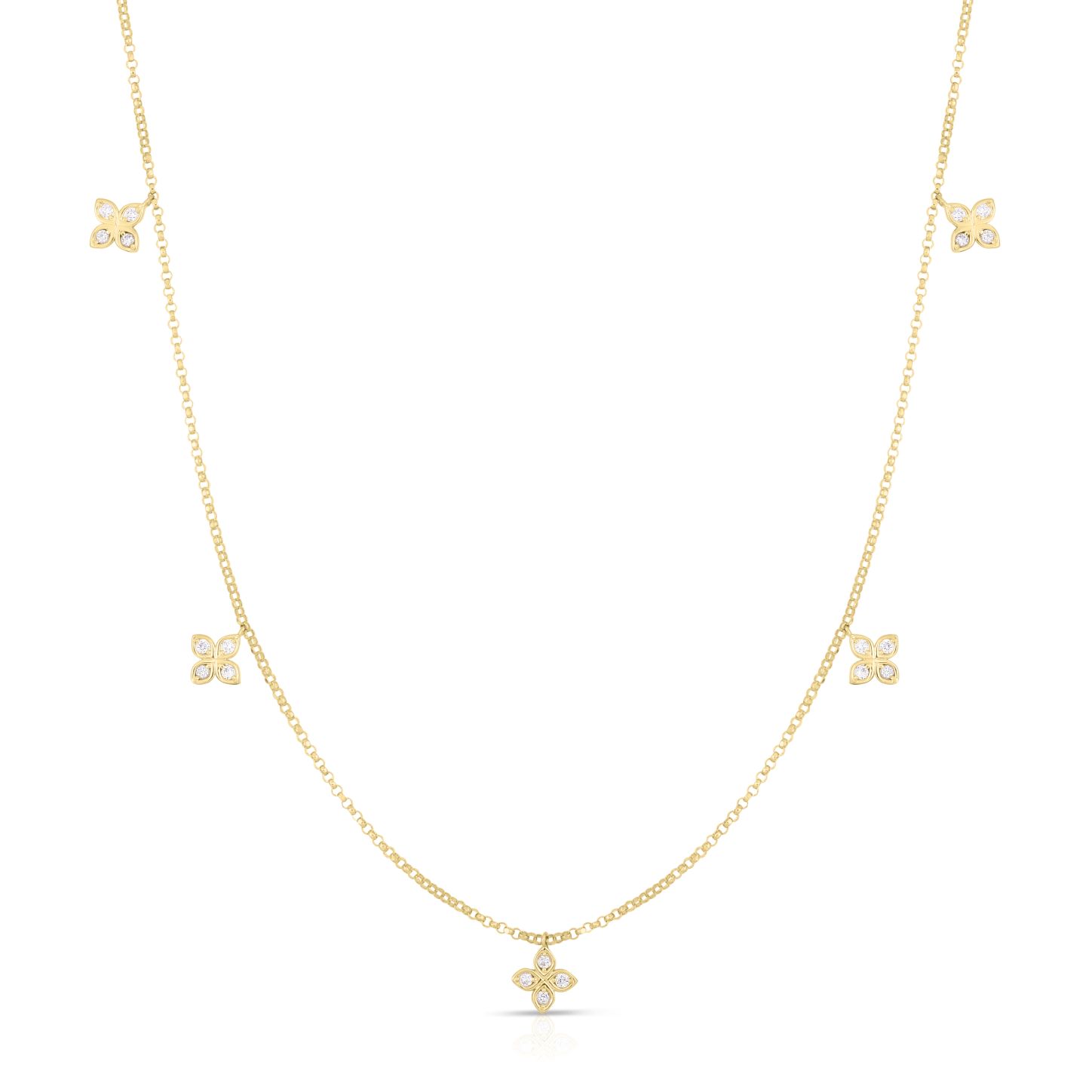 Roberto Coin Love By The Inch Diamond Station Necklace