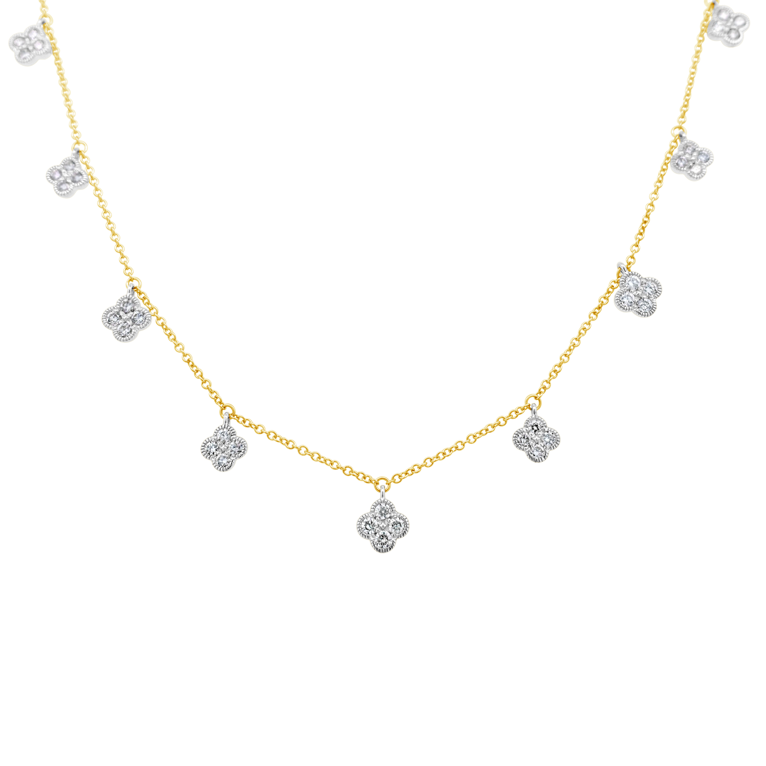 Clara By Martin Binder Diamond Flower Station Necklace (0.66 Ct. Tw.)