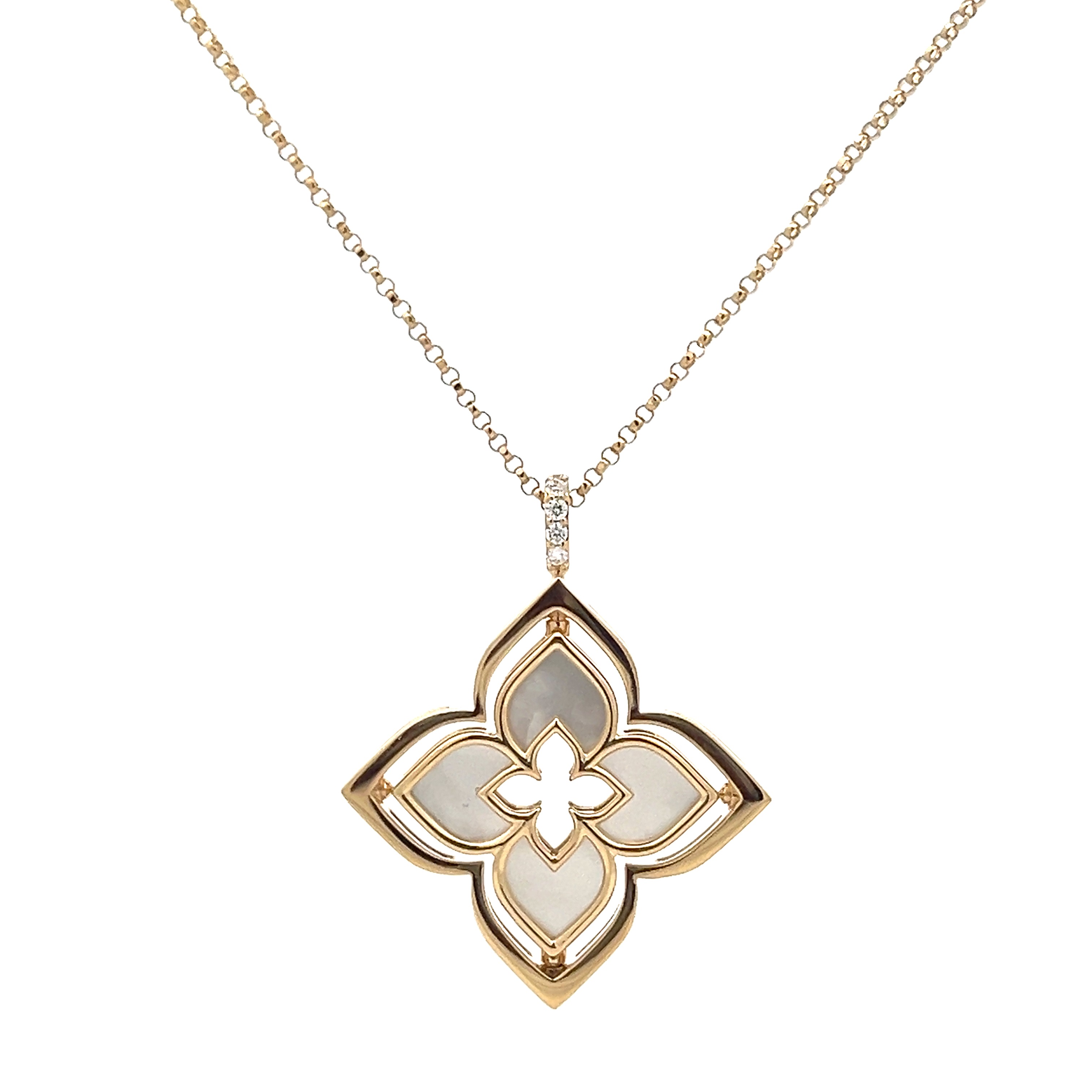 Roberto Coin Mother Of Pearl Venetian Princess Pirouette Necklace