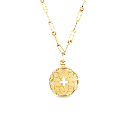 Roberto Coin Venetian Princess Satin Medallion Pendant