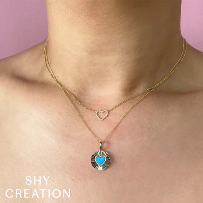 Shy Creation Diamond Heart Necklace (0.06 Ct)