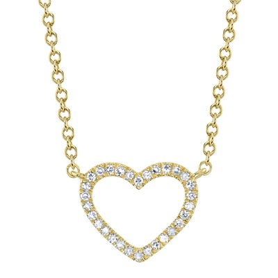 Shy Creation Diamond Heart Necklace (0.06 Ct)