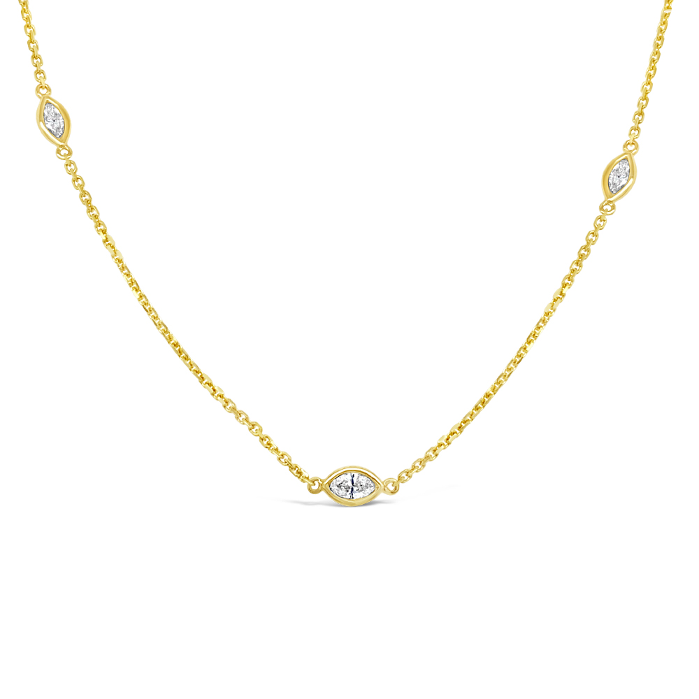 Clara By Martin Binder Marquise Diamond By The Yard Necklace (1.01 Ct. Tw.)