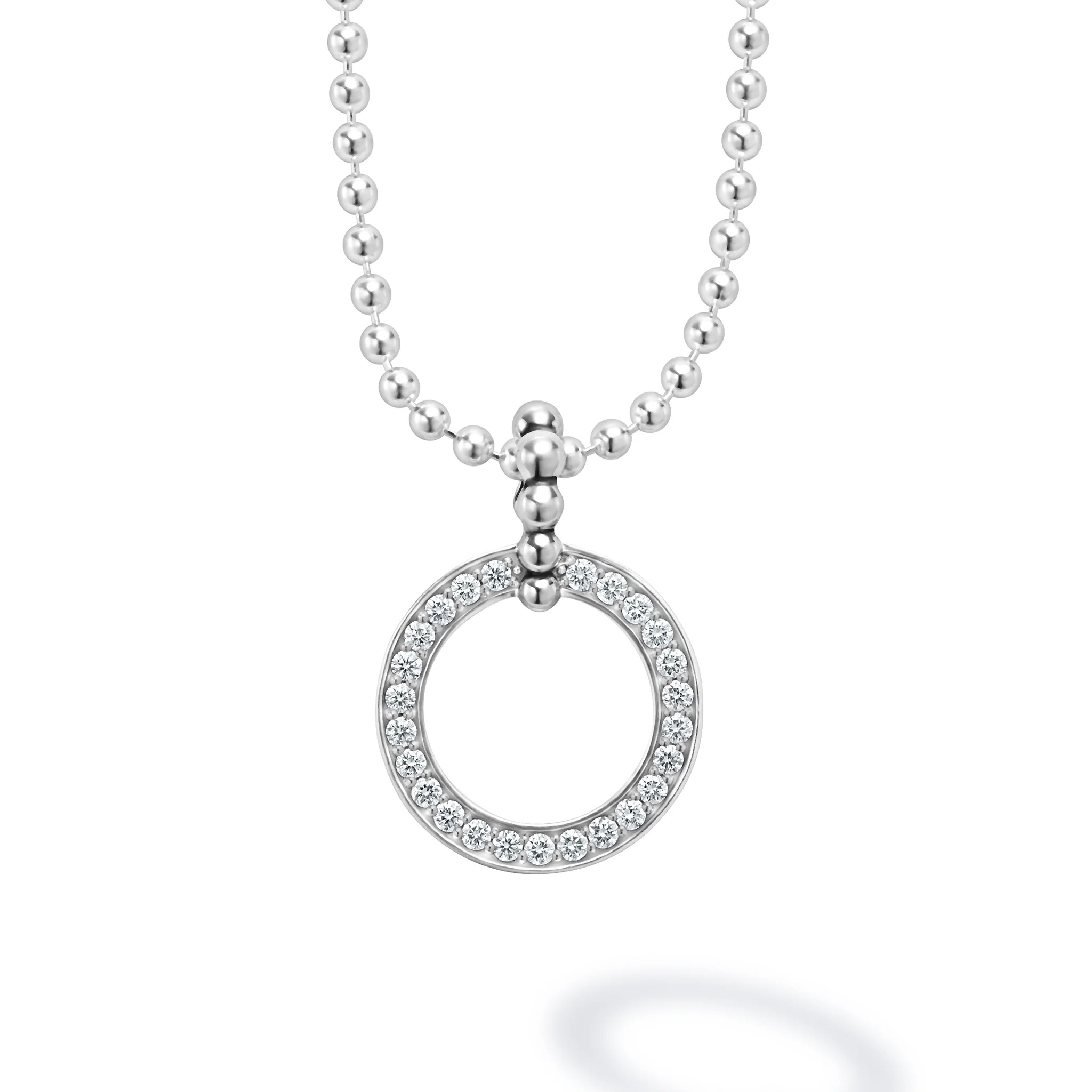 Lagos Caviar Spark Diamond Circle Necklace