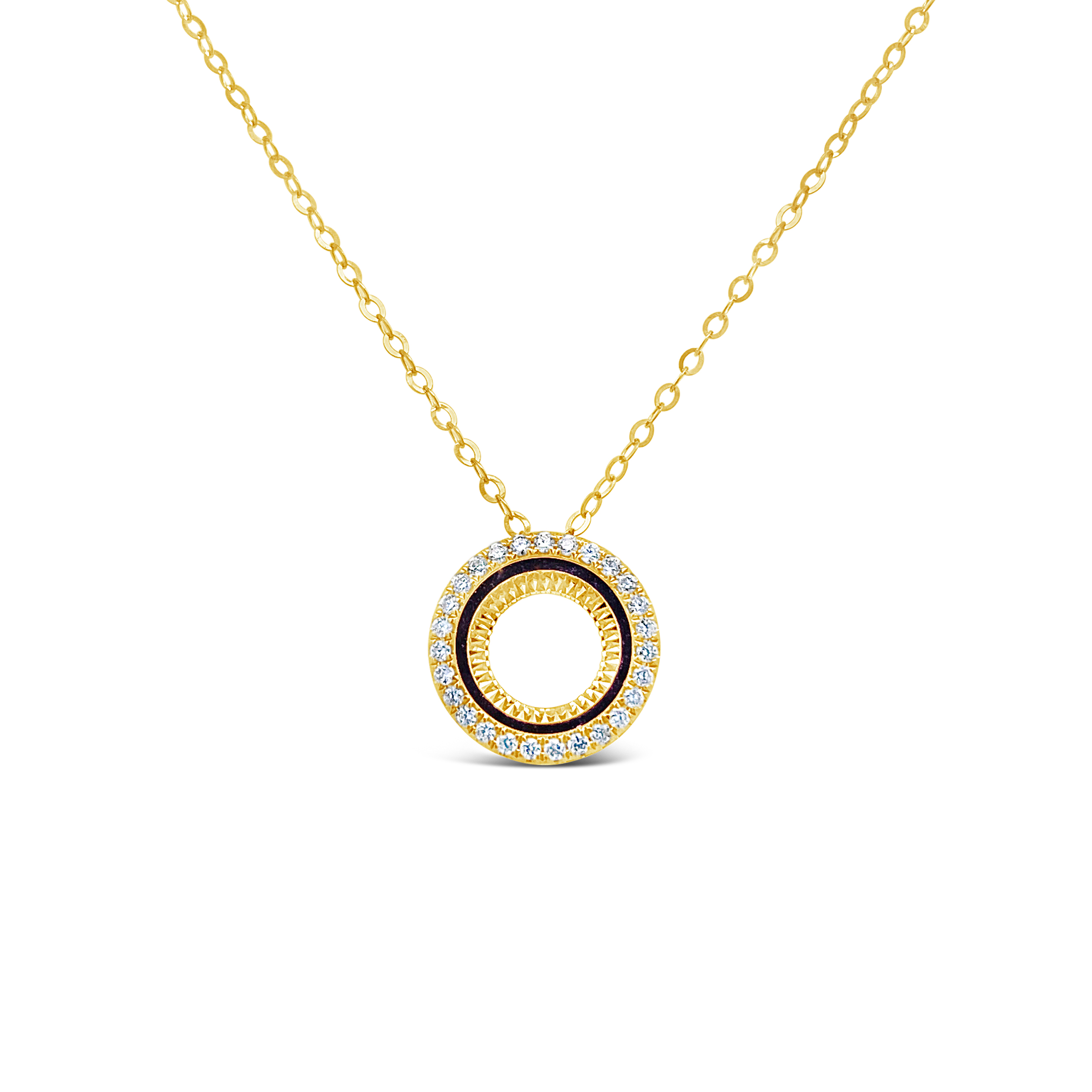 Clara By Martin Binder Diamond Open Circle Necklace (0.13 Ct. Tw.)