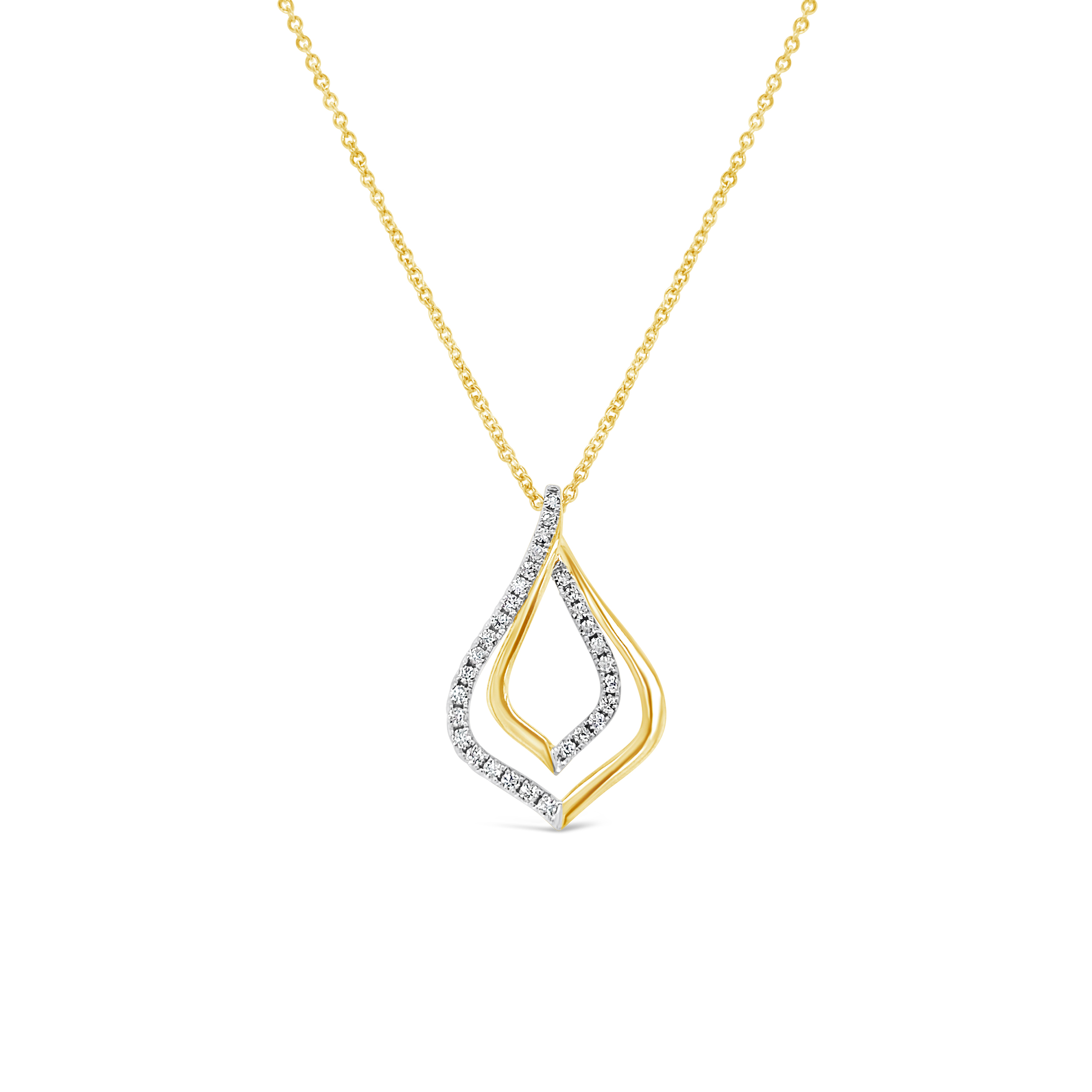 Clara By Martin Binder Diamond Open Teardrop Necklace (0.26 Ct. Tw.)