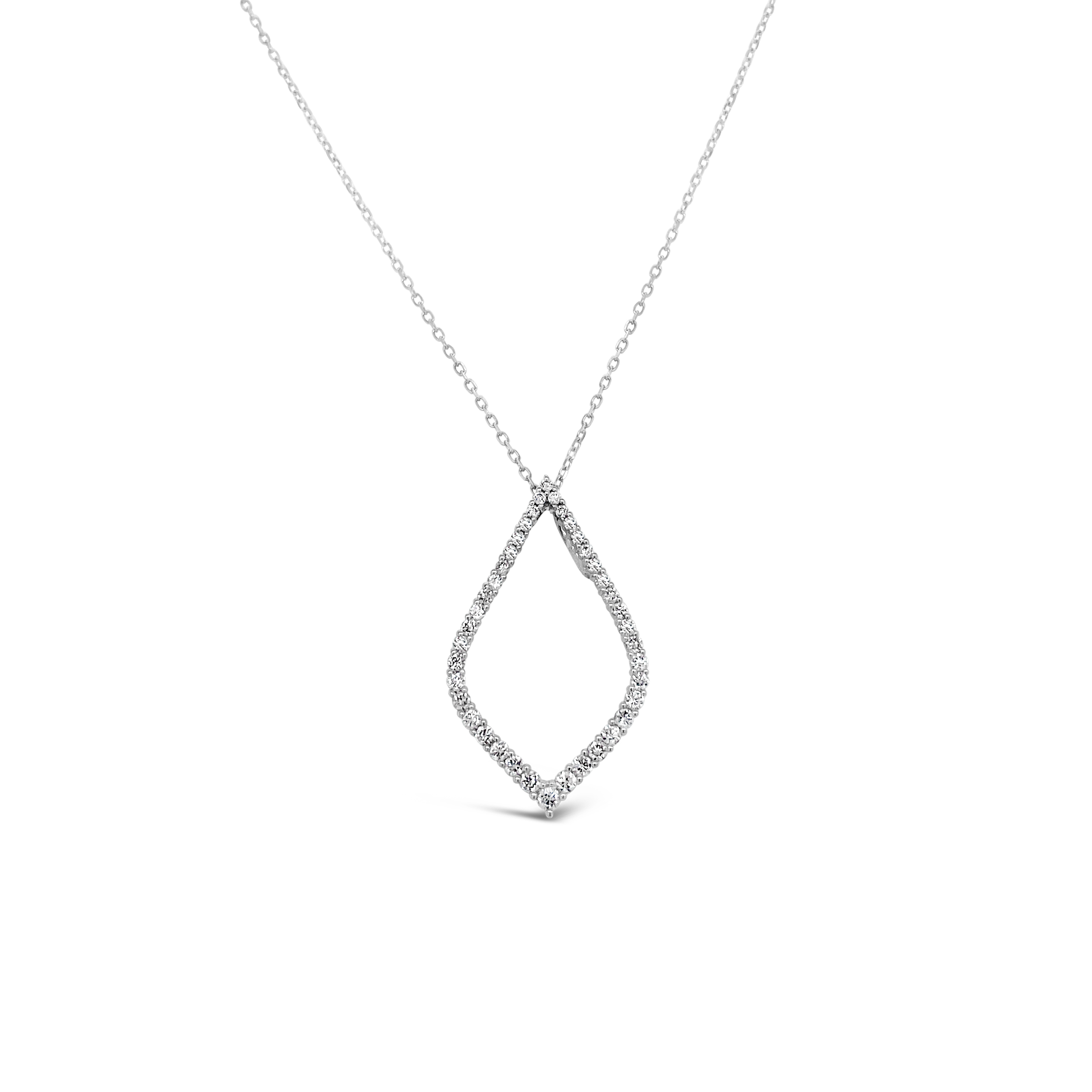 Clara By Martin Binder Diamond Open Teardrop Necklace (0.41 Ct. Tw.)