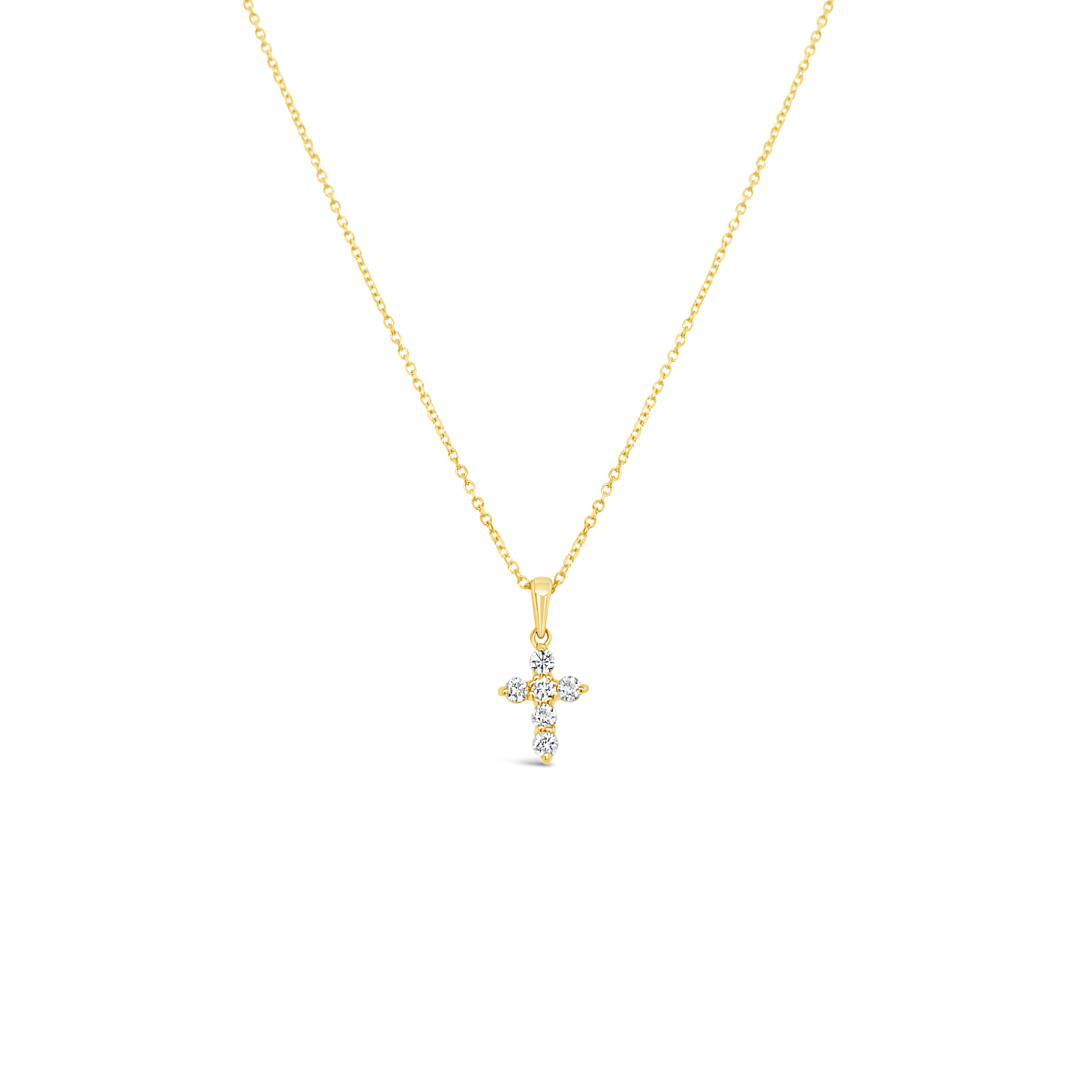 Clara By Martin Binder Diamond Cross Necklace (0.15 Ct. Tw.)