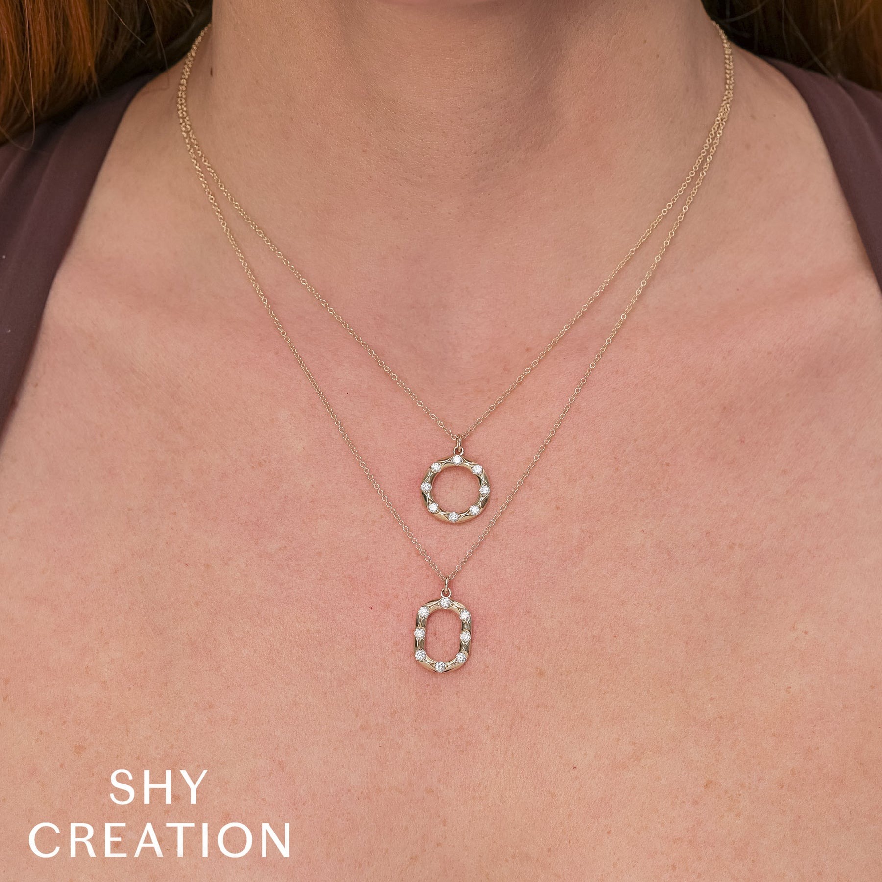 Shy Creation Kate Diamond Circle Necklace