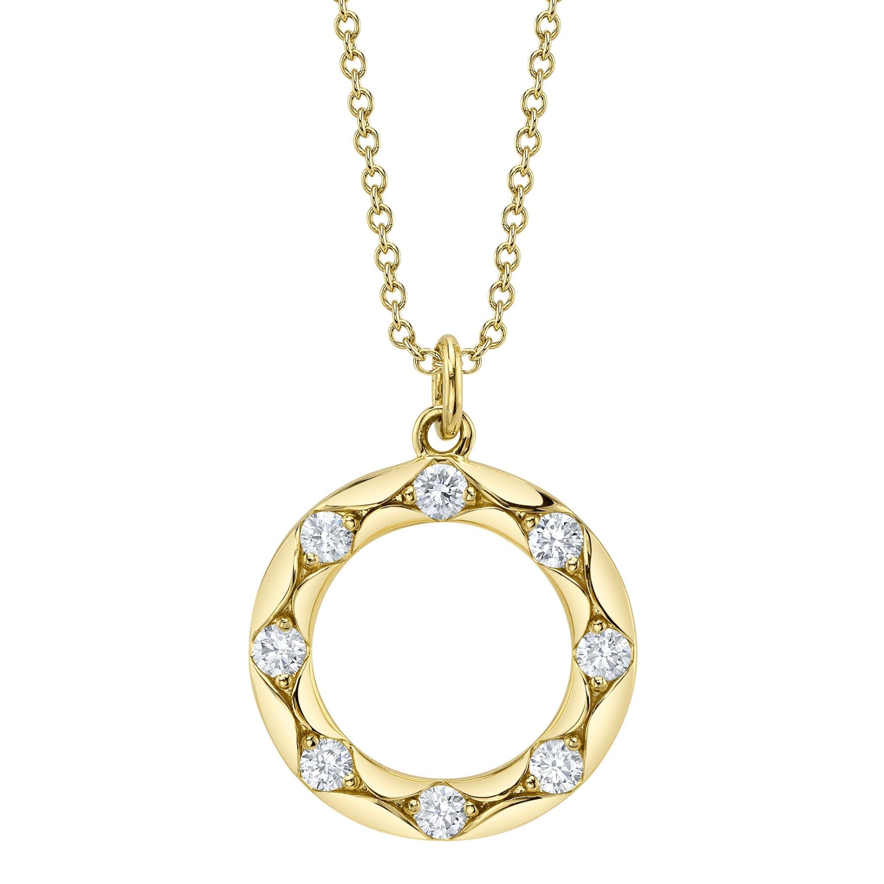 Shy Creation Kate Diamond Circle Necklace