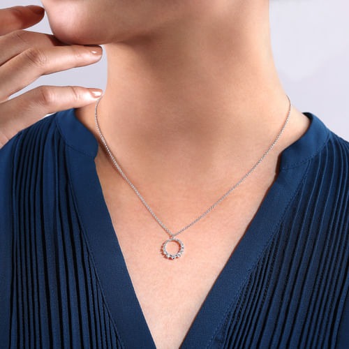 Gabriel & Co. Lusso Diamond Circle Pendant Necklace (0.24 ct. tw.)