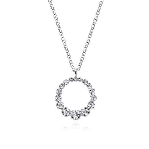 Gabriel & Co. Lusso Diamond Circle Pendant Necklace (0.24 ct. tw.)