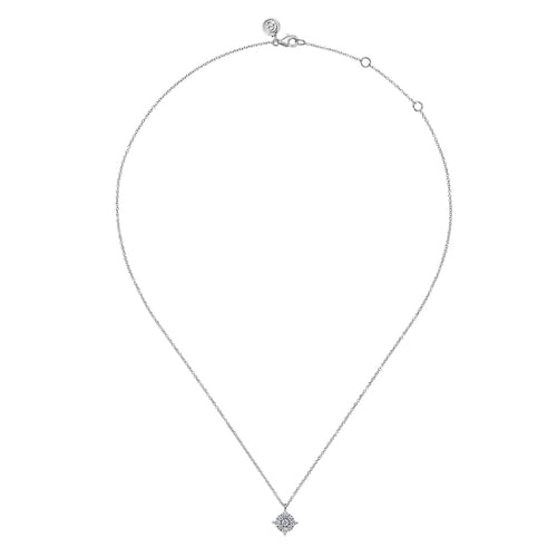 Gabriel & Co. Lusso Floral Diamond Pendant Necklace (0.38 ct. tw.)