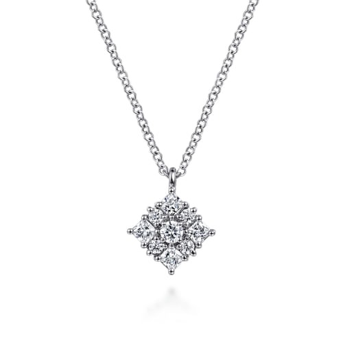 Gabriel & Co. Lusso Floral Diamond Pendant Necklace (0.38 ct. tw.)