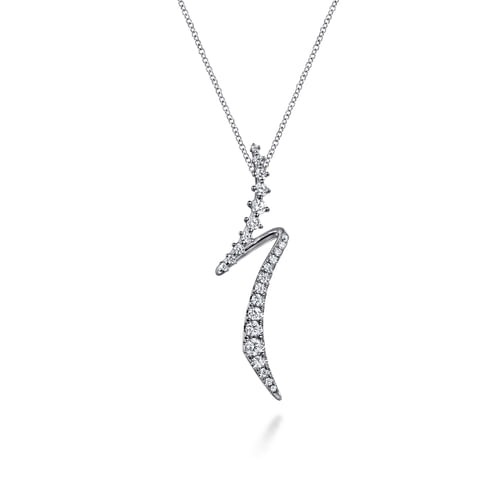 Gabriel & Co. Kaslique Graduating Diamond Bypass Pendant Necklace (0.76 ct. tw.)