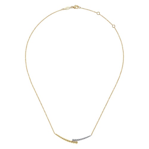 Gabriel & Co. Bujukan Two-Tone Diamond Bar Necklace