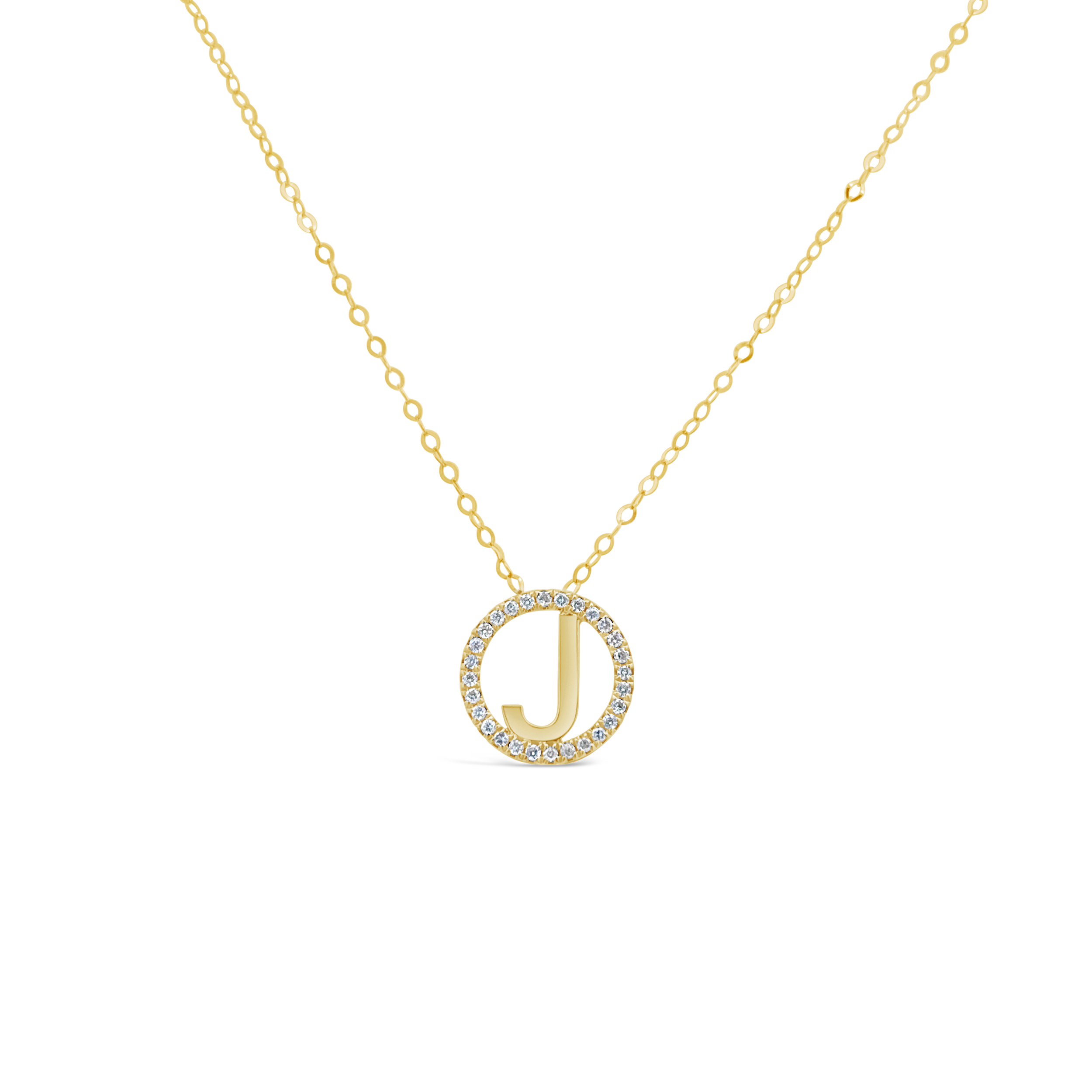 Clara by Martin Binder Diamond Initial J Disc Necklace (0.09 ct. tw.)