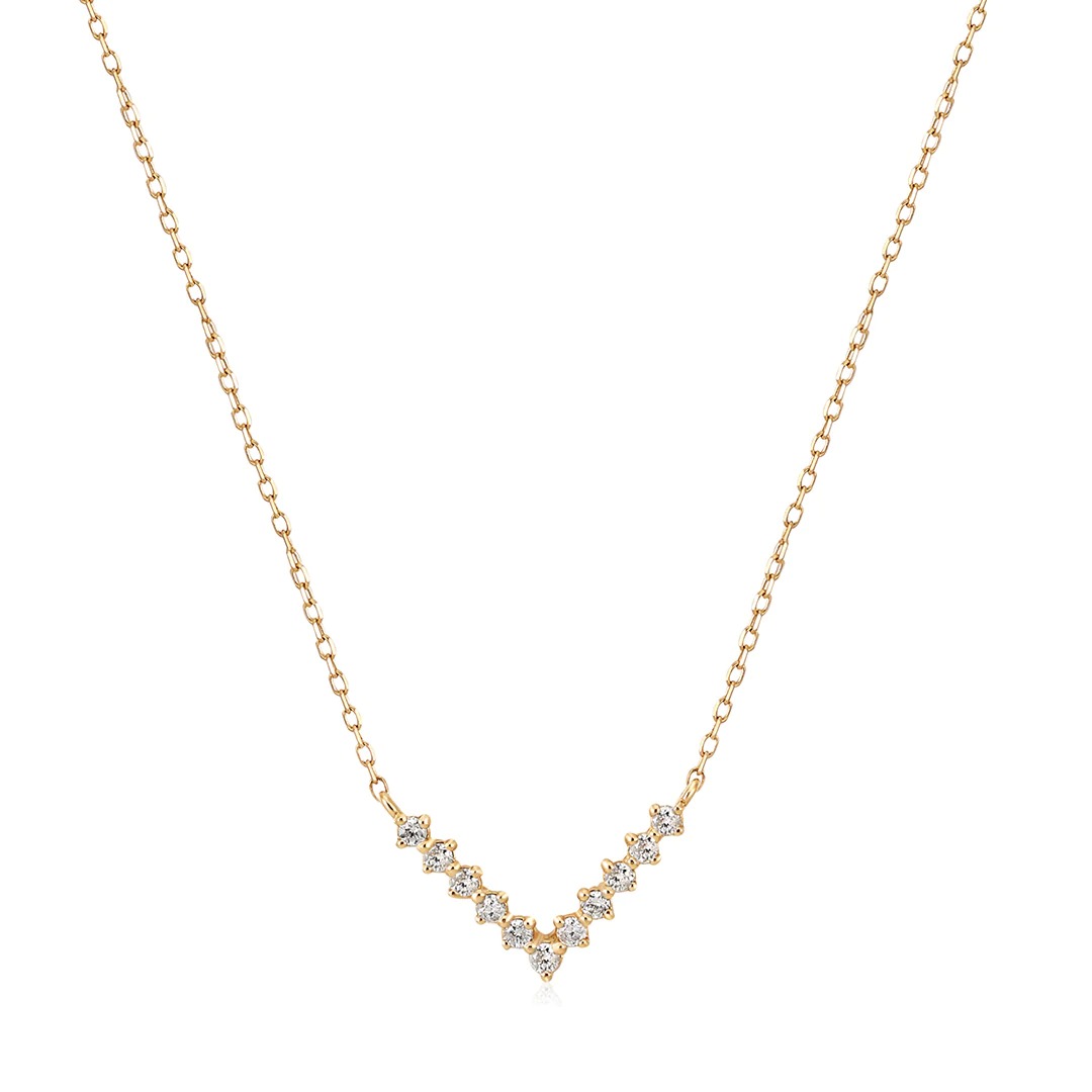 Aurelie Gi Dream LAB-GROWN Diamond Wishbone Necklace