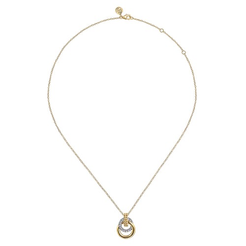 Gabriel & Co. Bujukan Two-Tone Diamond Pendant Necklace (0.26 ct. tw.)